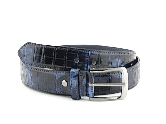 bundel Bedenk woonadres Rehab Belt Croco 120 - Dark Blue - Online kopen