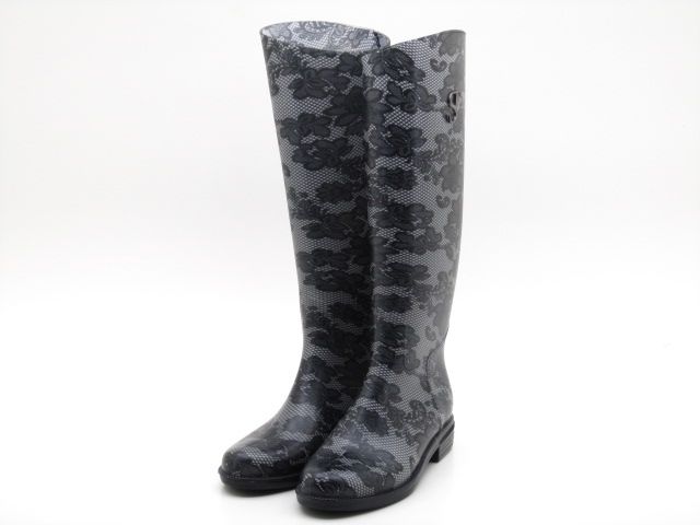 Verdeel Spotlijster telefoon Supertrash Rainboot Lace - Black - Online kopen